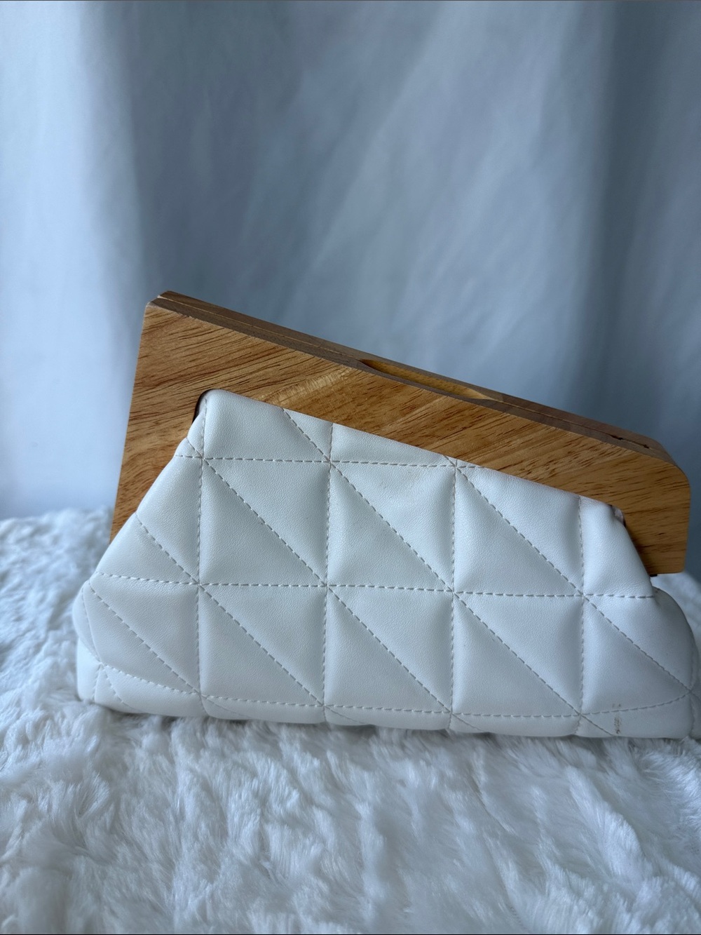 Classic Quilted Geometric Frame Clutch/Crossbody Bag - Picture 7 of 10